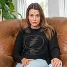 Premium Grateful Dead Women's Fitted Stealie And Bolt Sweater - Section 119