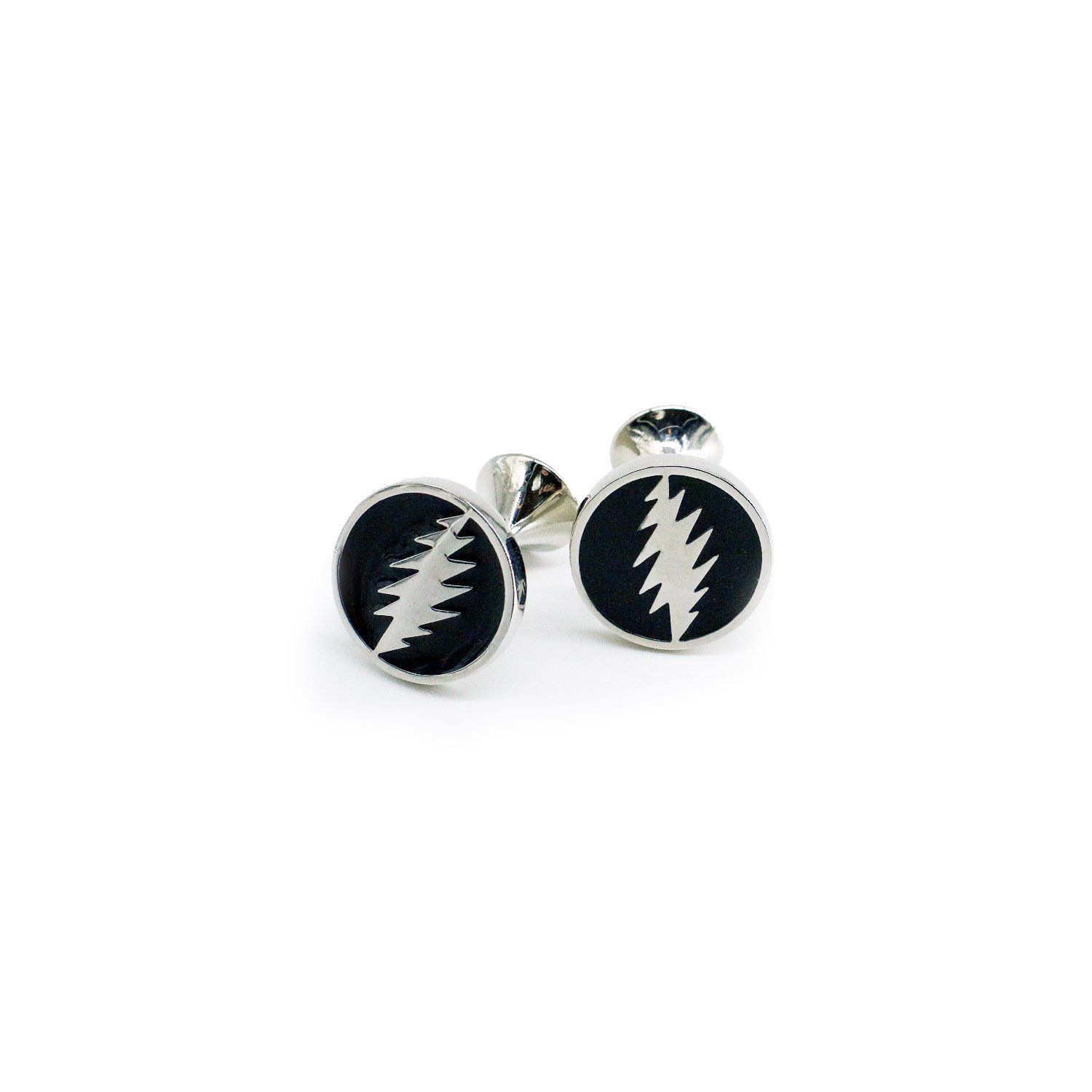 Grateful Dead Steal Your Face Sterling Silver Cufflinks