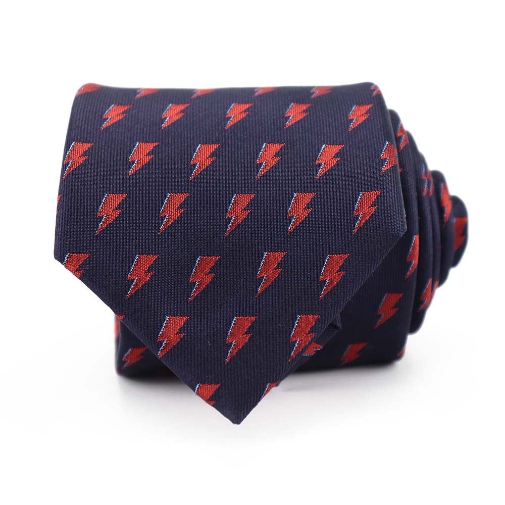 David Bowie Navy All Over Bolt Tie - Section 119