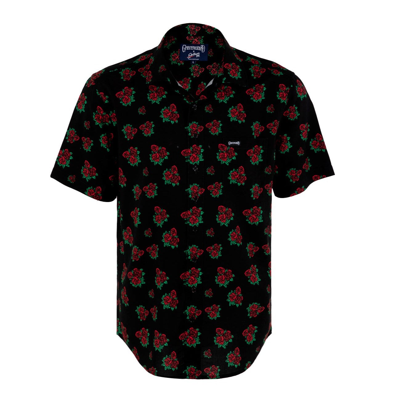 Grateful Dead Steal Your Face Relaxed Short Sleeve Button Down XXL