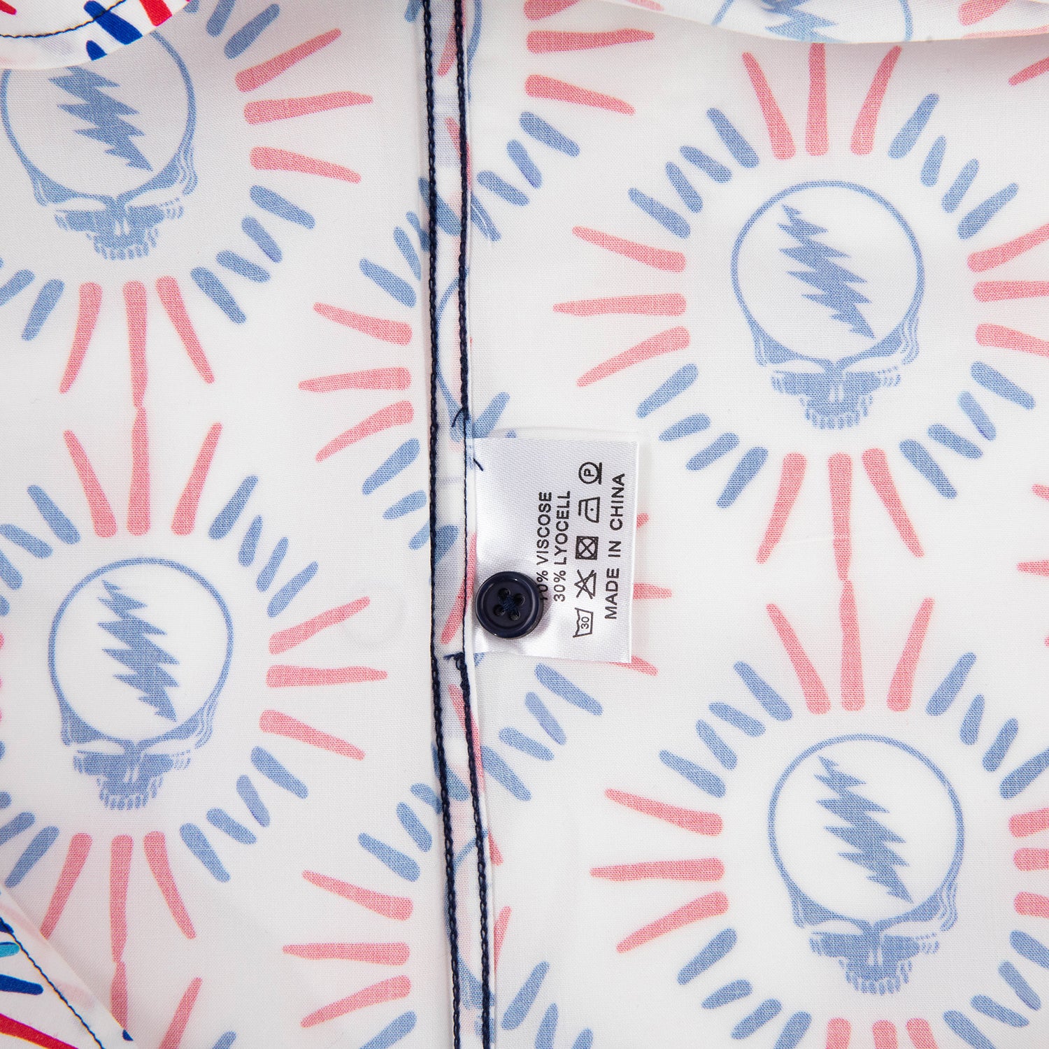 Grateful Dead Steal Your Face Relaxed Short Sleeve Button Down XXL