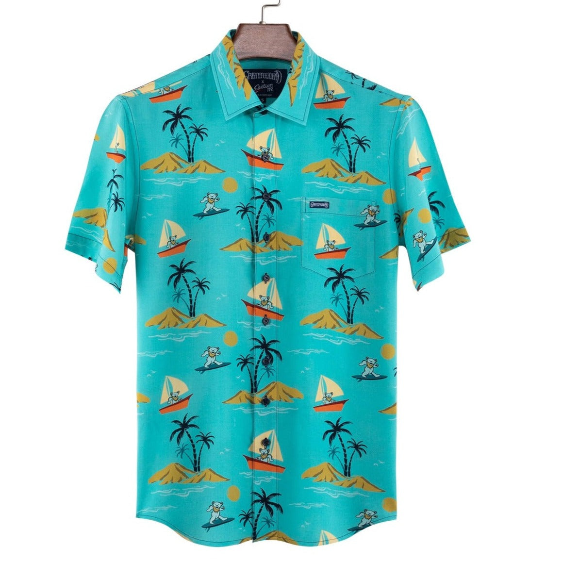 Eagles Hawaiian Shirt Grateful Dead Skeleton Surfing Unique