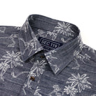 Dancing Skeleton Palm Tree Chambray Short Sleeve Shirt - Section 119