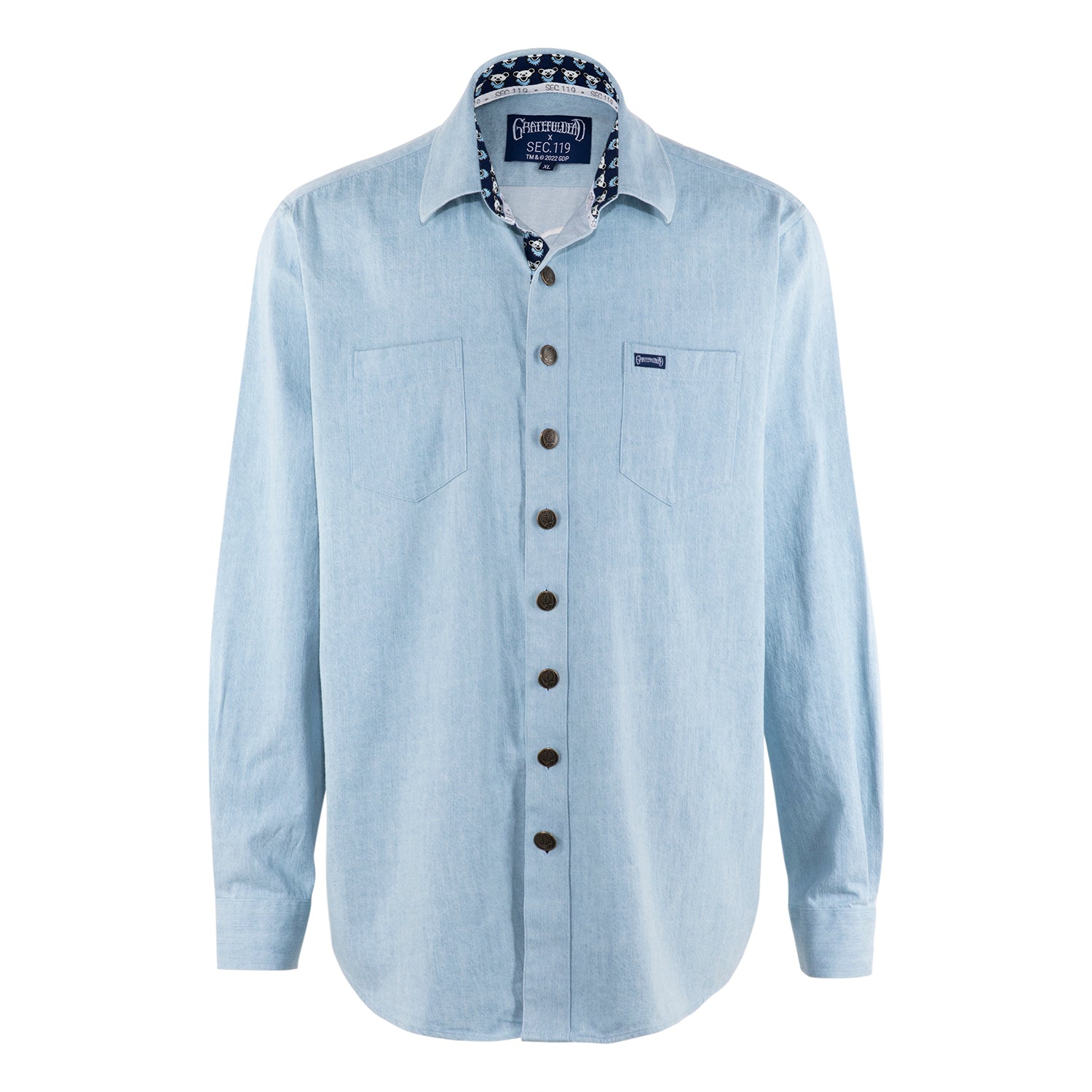 Grateful Dead | Premium Button Down | Denim Bear – Section 119