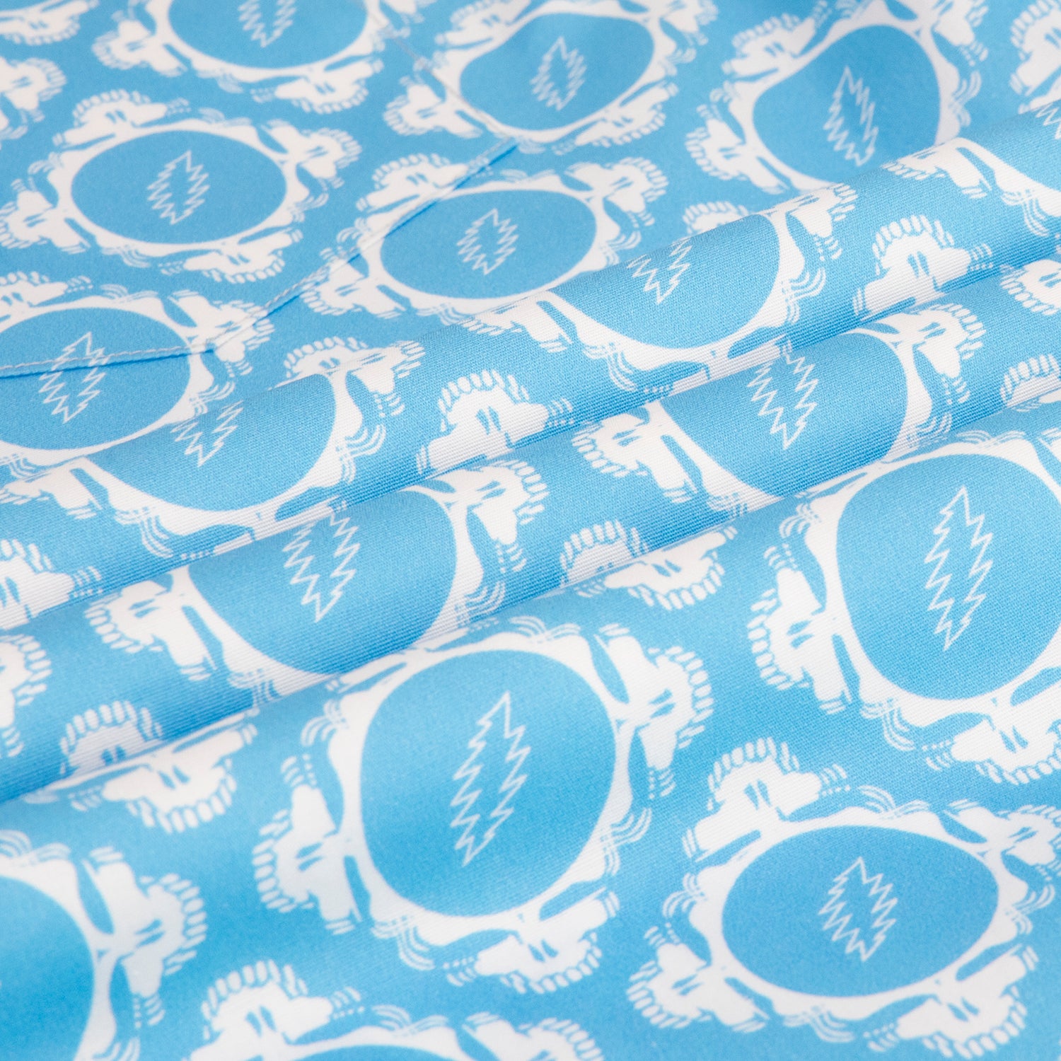 Grateful Dead Light Blue Steal Your Face Short Sleeve Shirt - Section 119