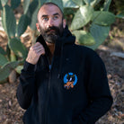 Jerry Garcia Wolf Zip-Up Hoodie in Black - Section 119
