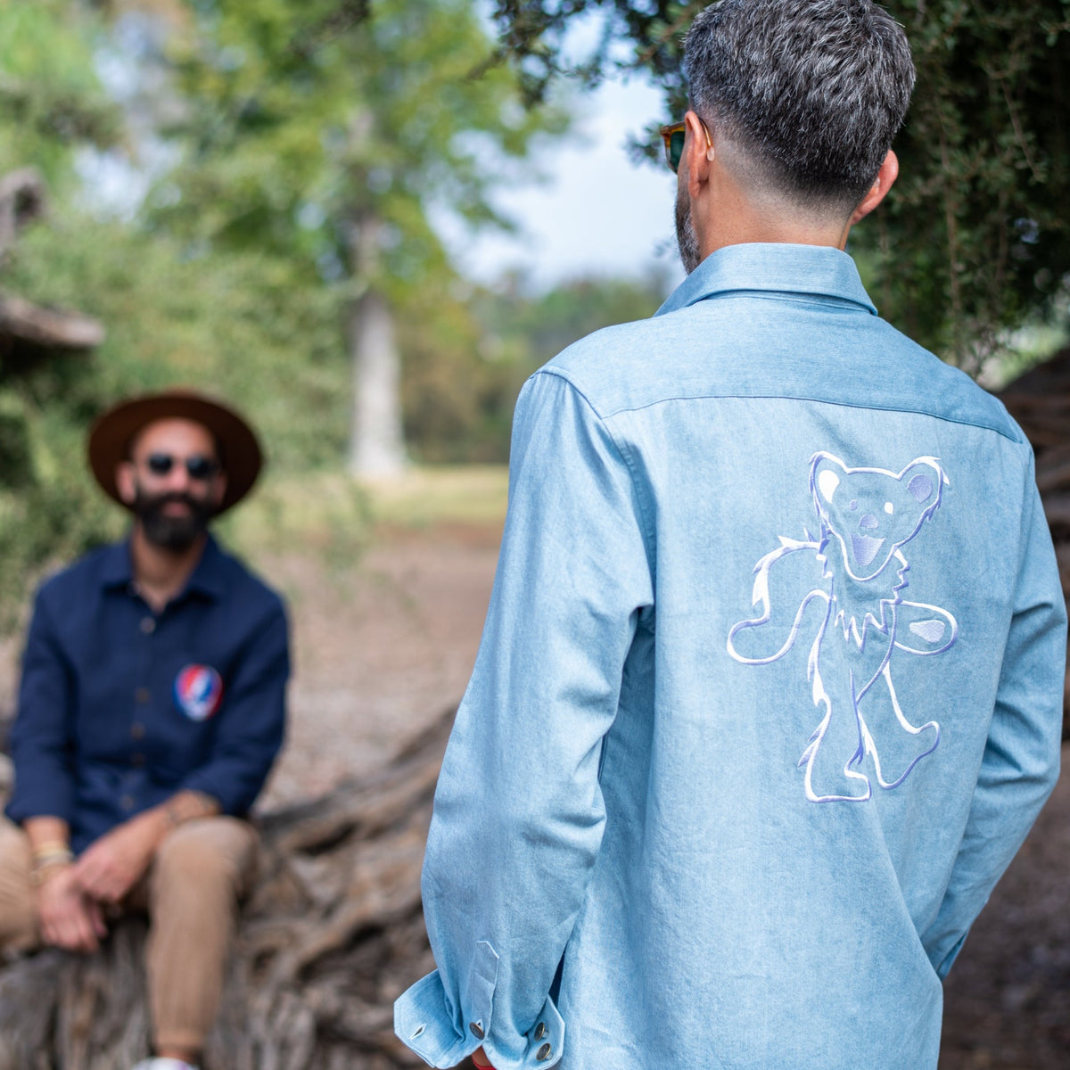 Grateful Dead Premium Denim Bear Button Down - Section 119