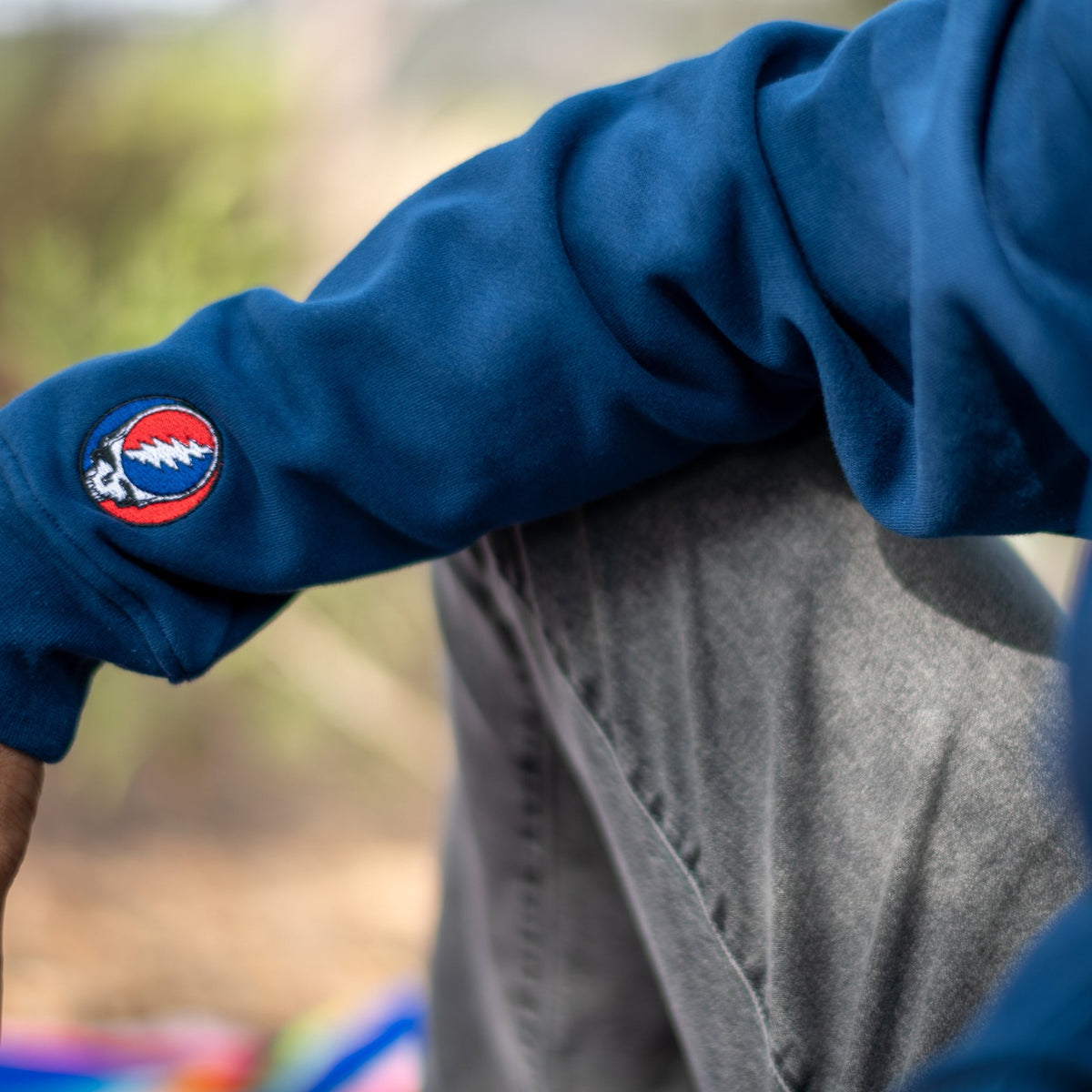 Grateful Dead  Zip-Up Hoodie Navy Stealie - Section 119