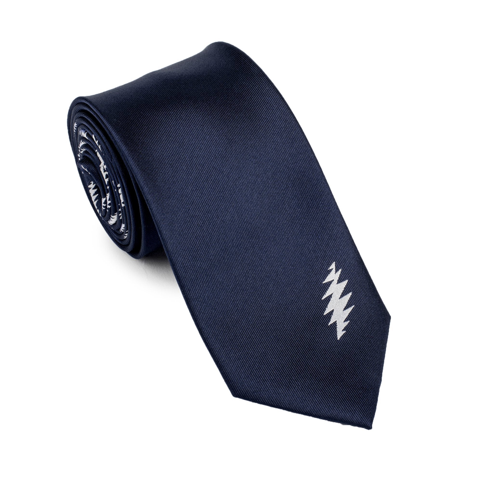 Grateful Dead Navy 13 Point Bolt Tie - Section 119