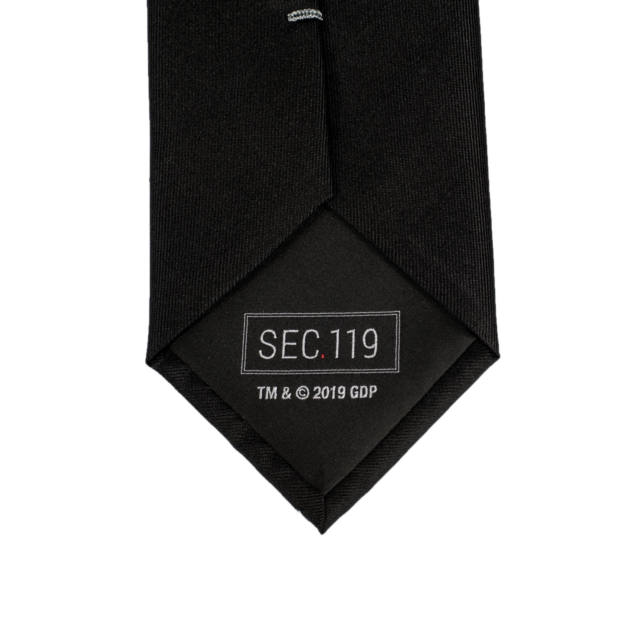 Grateful Dead Black 13 Point Bolt Tie - Section 119