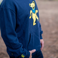 Grateful Dead Classic Navy with Yellow Bear Hoodie - Section 119