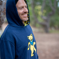 Grateful Dead Classic Navy with Yellow Bear Hoodie - Section 119