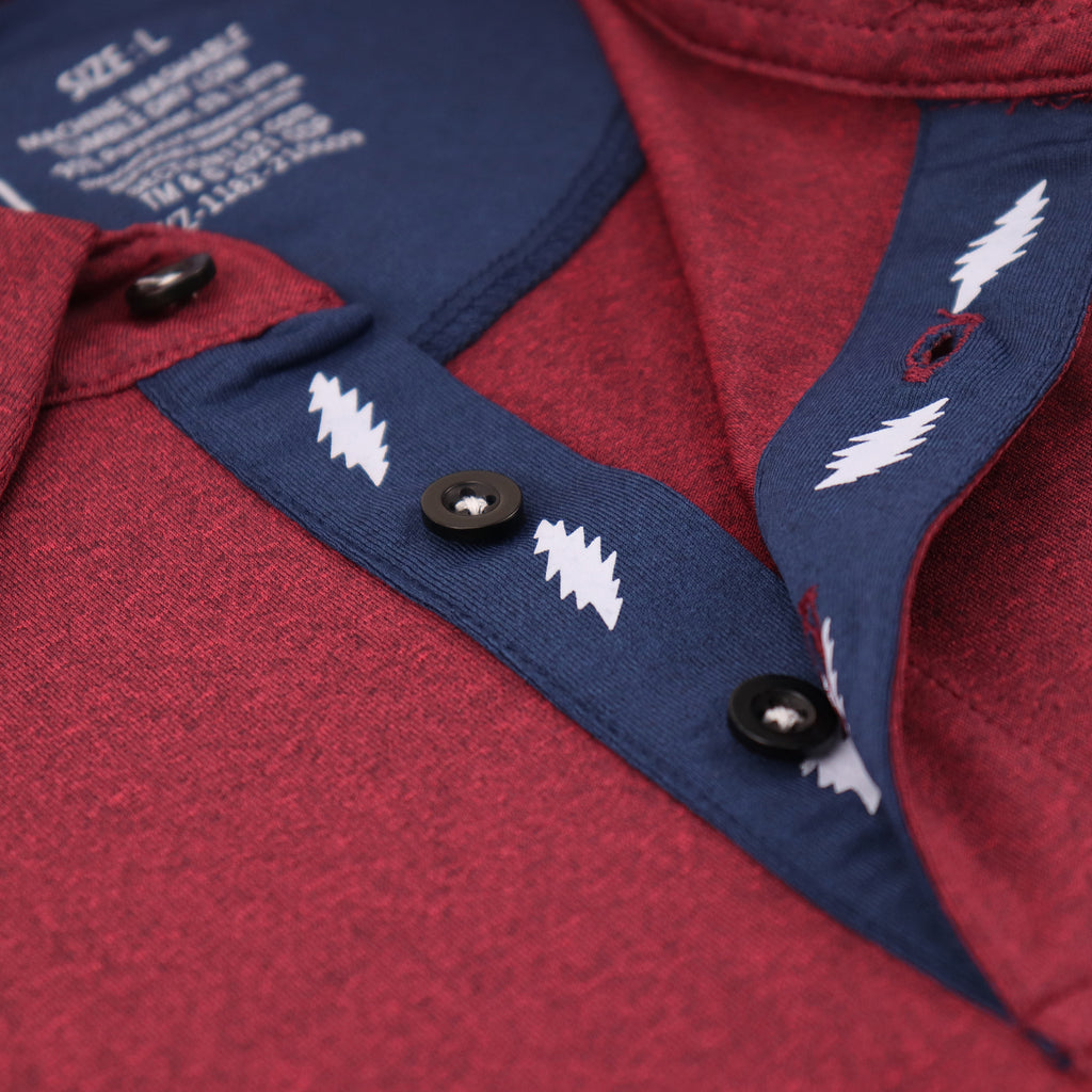 Grateful Dead Bolt Dry Fit Polo | Red - Section 119