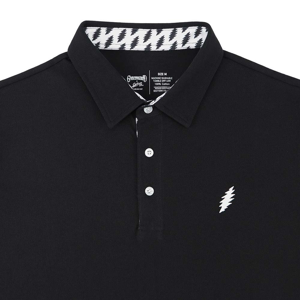 GHOSTGOLFGANG　BREAKING POLO TEE (BLACK) GHOSTGOLF | PERFORMANCE POLO | BLACK – Ghost Golf