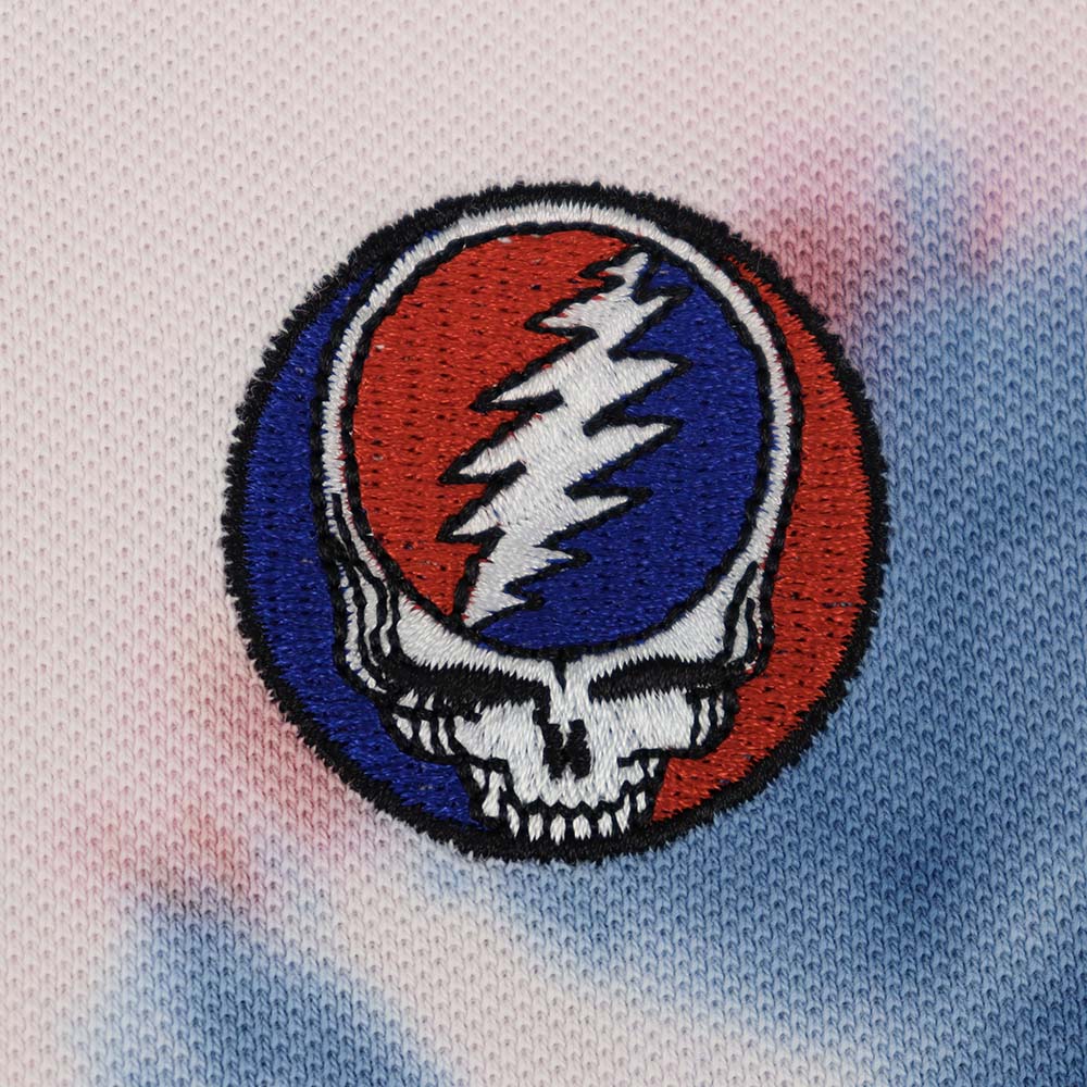 Grateful Dead Pique Polo Red White and Blue Stealie - Section 119