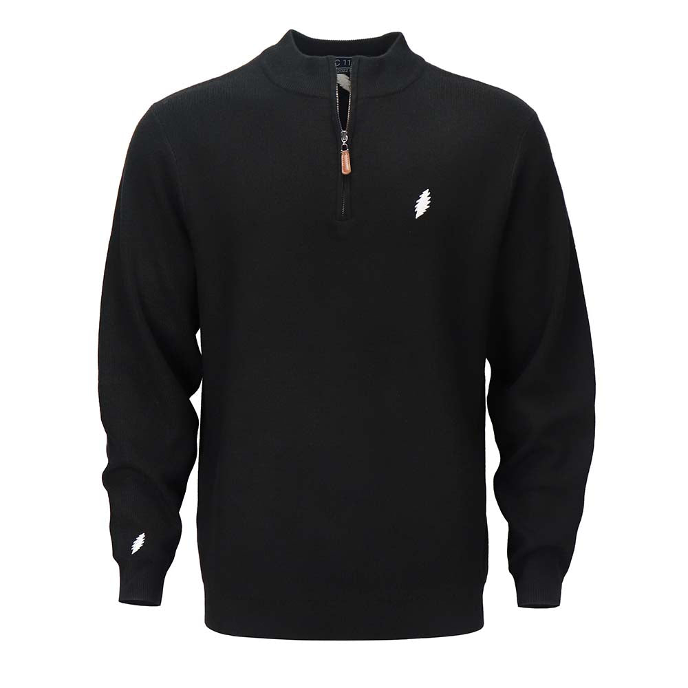 Grateful Dead | Quarter Zip Sweater | Black Bolt – Section 119