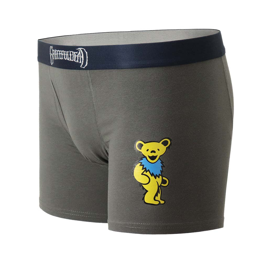 Grateful Dead Yellow and Grey Dancing Bear Boxer Briefs - Section 119