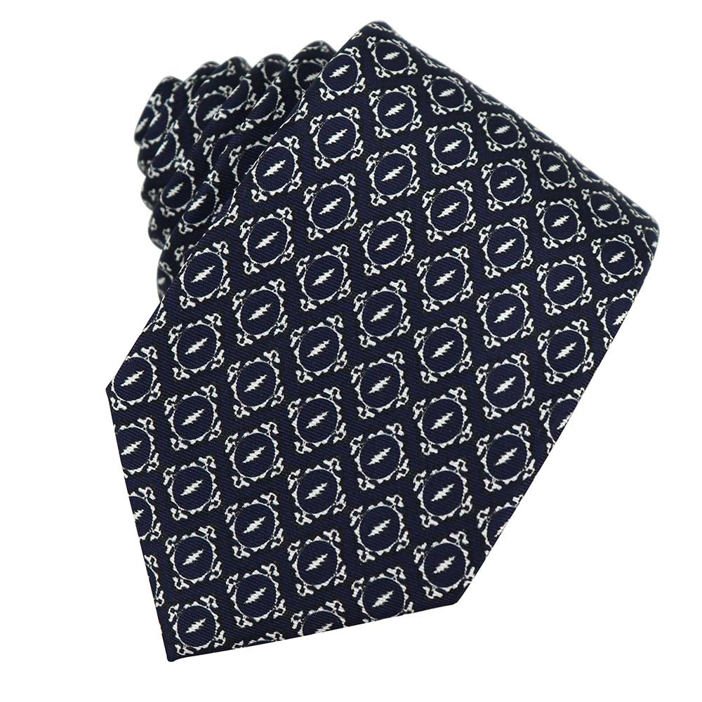 Grateful Dead Tie 4-sided Stealie Navy - Section 119