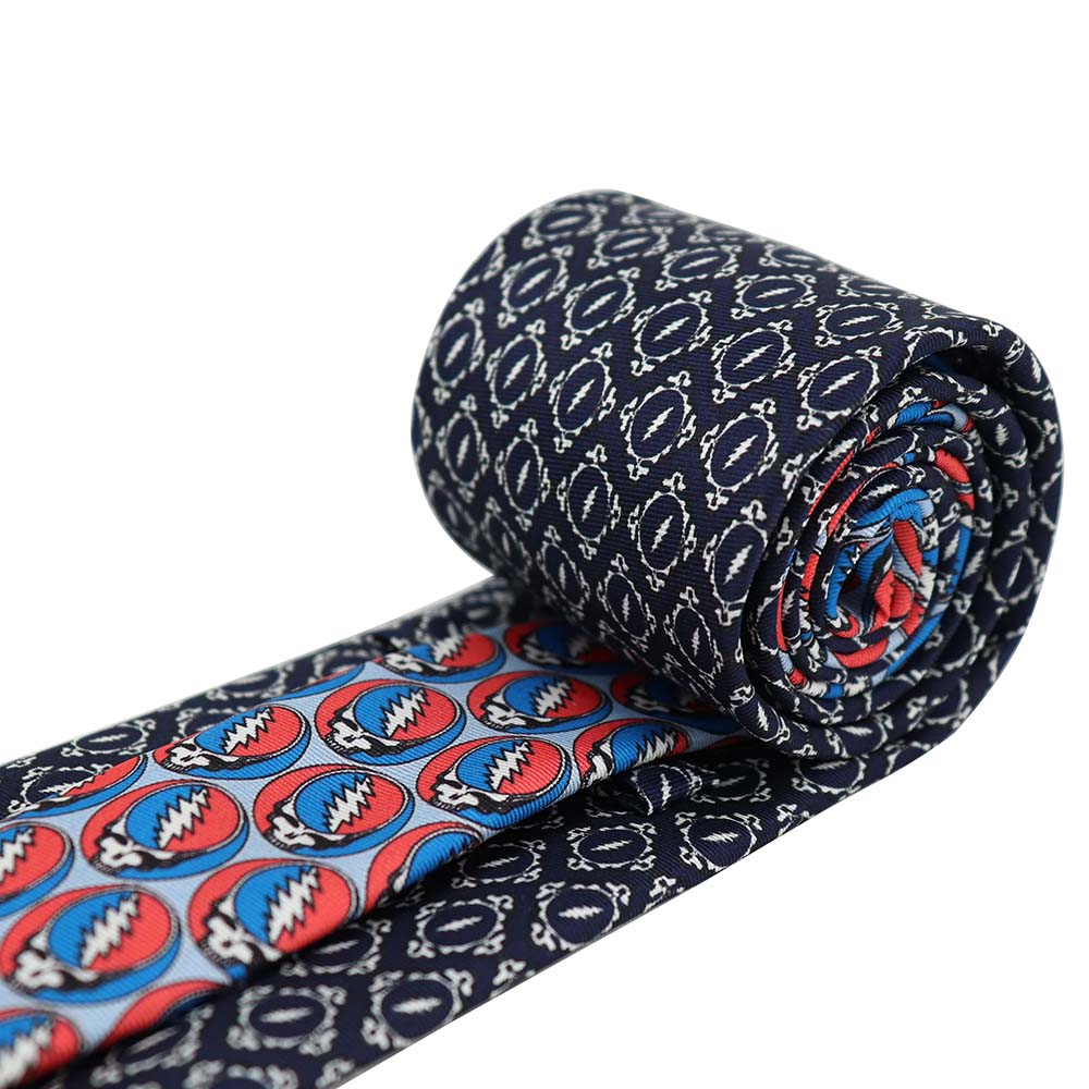 Grateful Dead Tie 4-sided Stealie Navy - Section 119