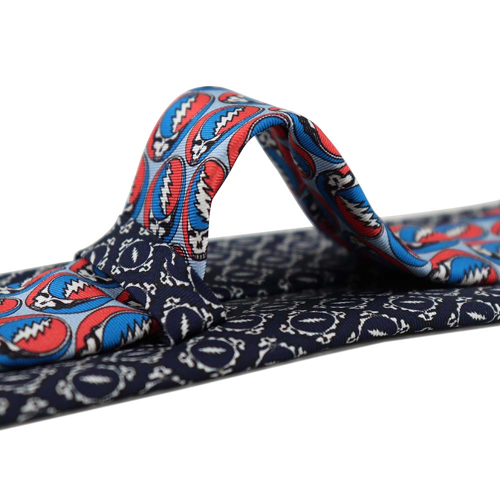 Grateful Dead Tie 4-sided Stealie Navy - Section 119