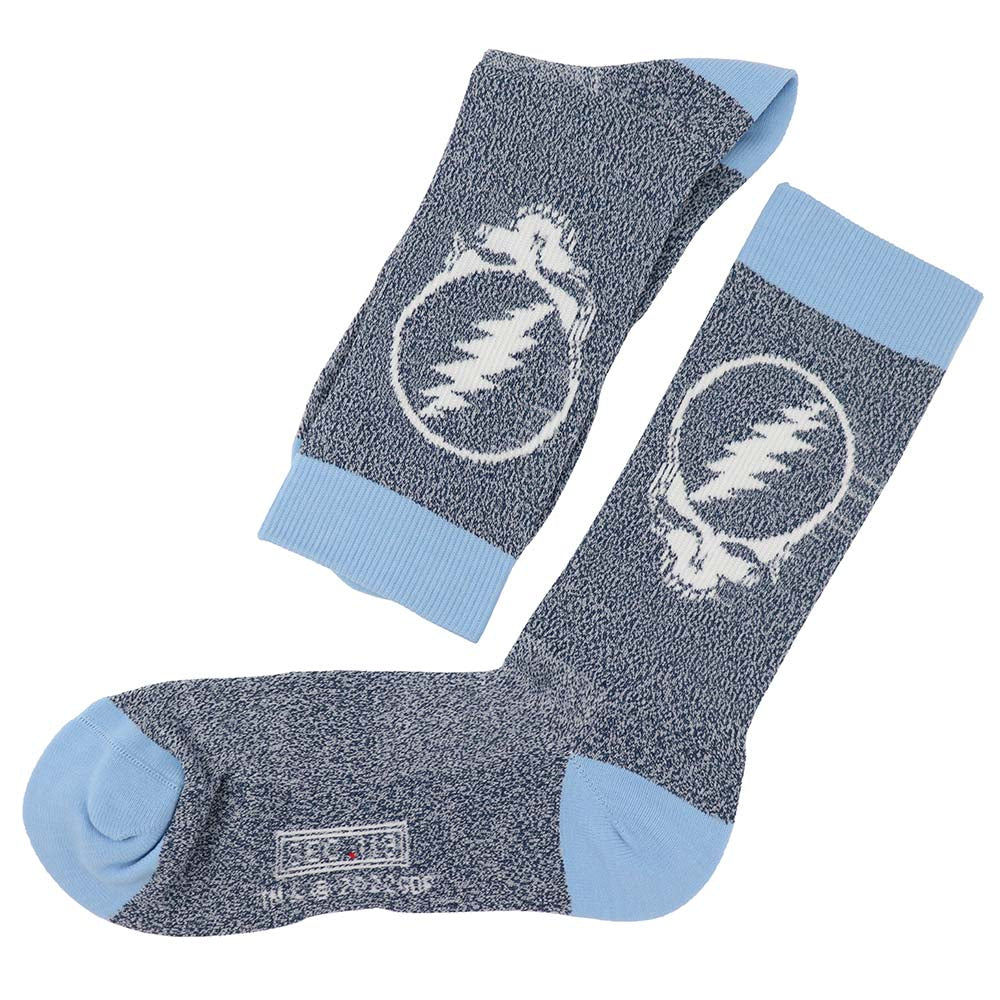 Grateful Dead Athletic Socks Steal Your Face Heather Blue - Section 119