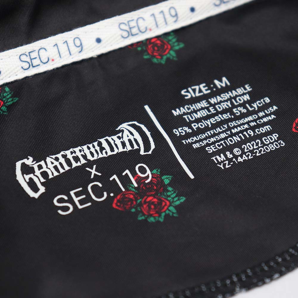 Grateful Dead Dry Fit Polo Roses Black - Section 119