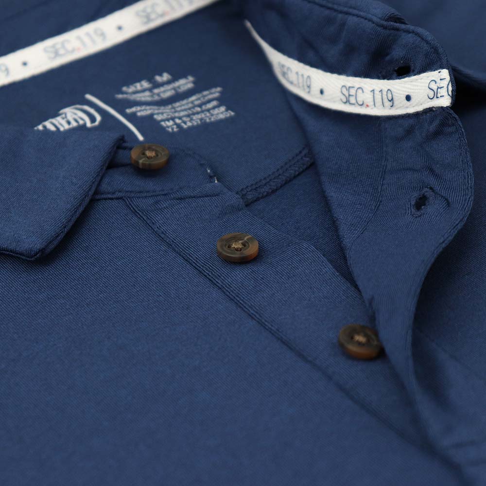 119 Section Long Navy Sleeve Polo– Grateful Dancing Bear Fit Dry Dead