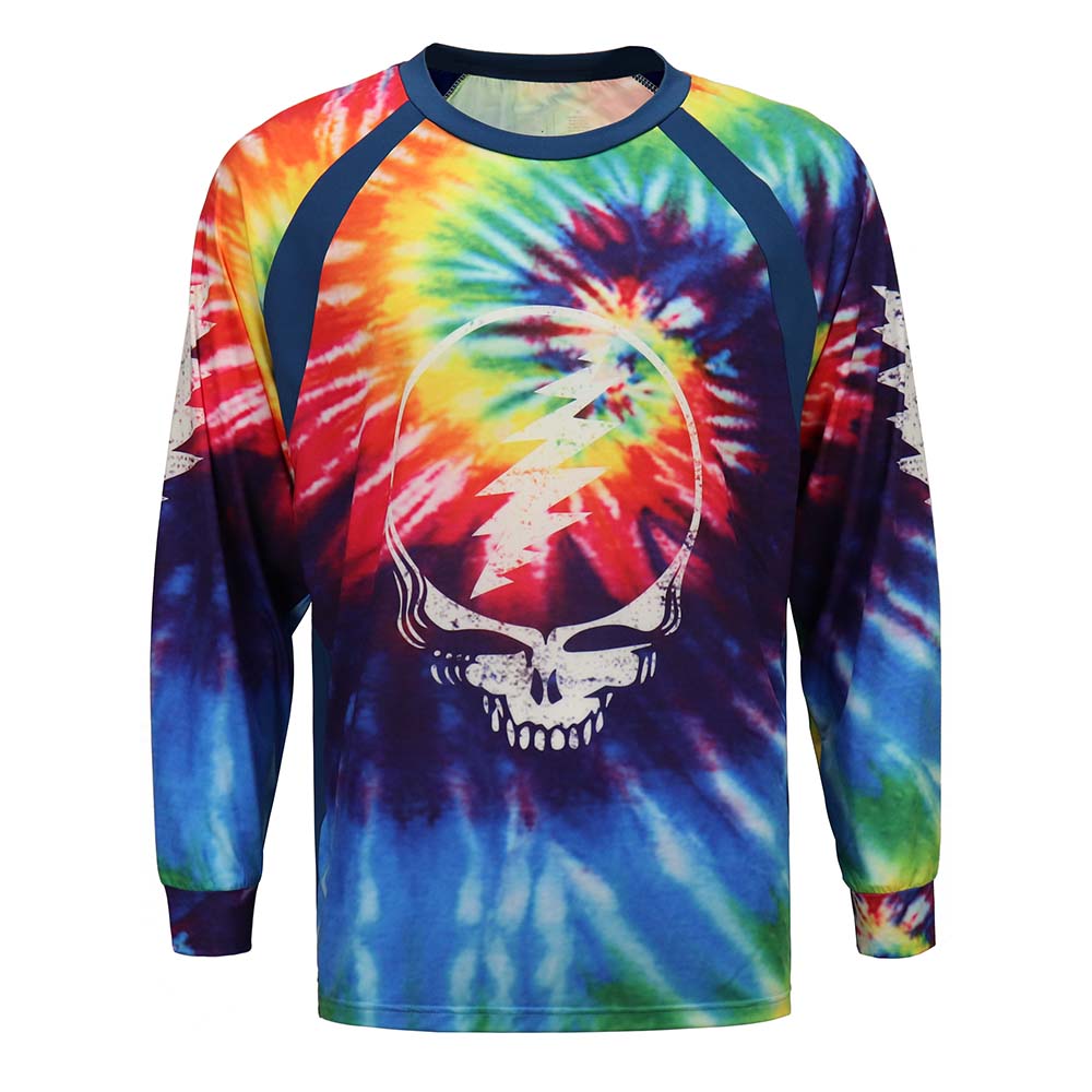 Grateful Dead UPF 50 Swim Shirt Long Sleeve Tie Dye Loose Fit Section 119