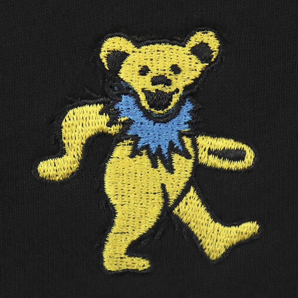 Grateful Dead Shorts Fleece Black with Yellow Bear - Section 119