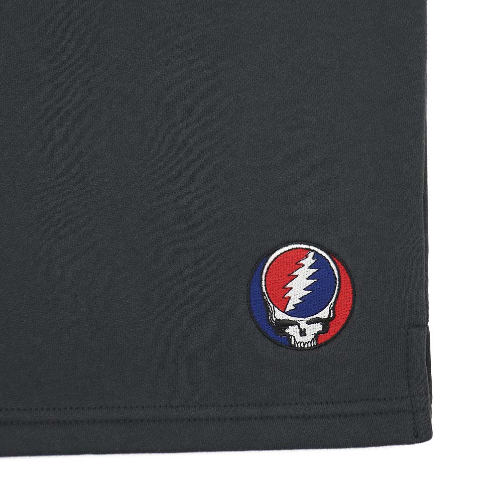 Grateful Dead Charcoal Steal Your Face Fleece Shorts - Section 119