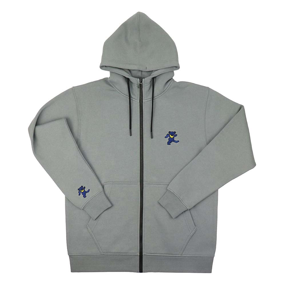 Grateful Dead Blue Bear Zip-Up Hoodie  in Grey - Section 119