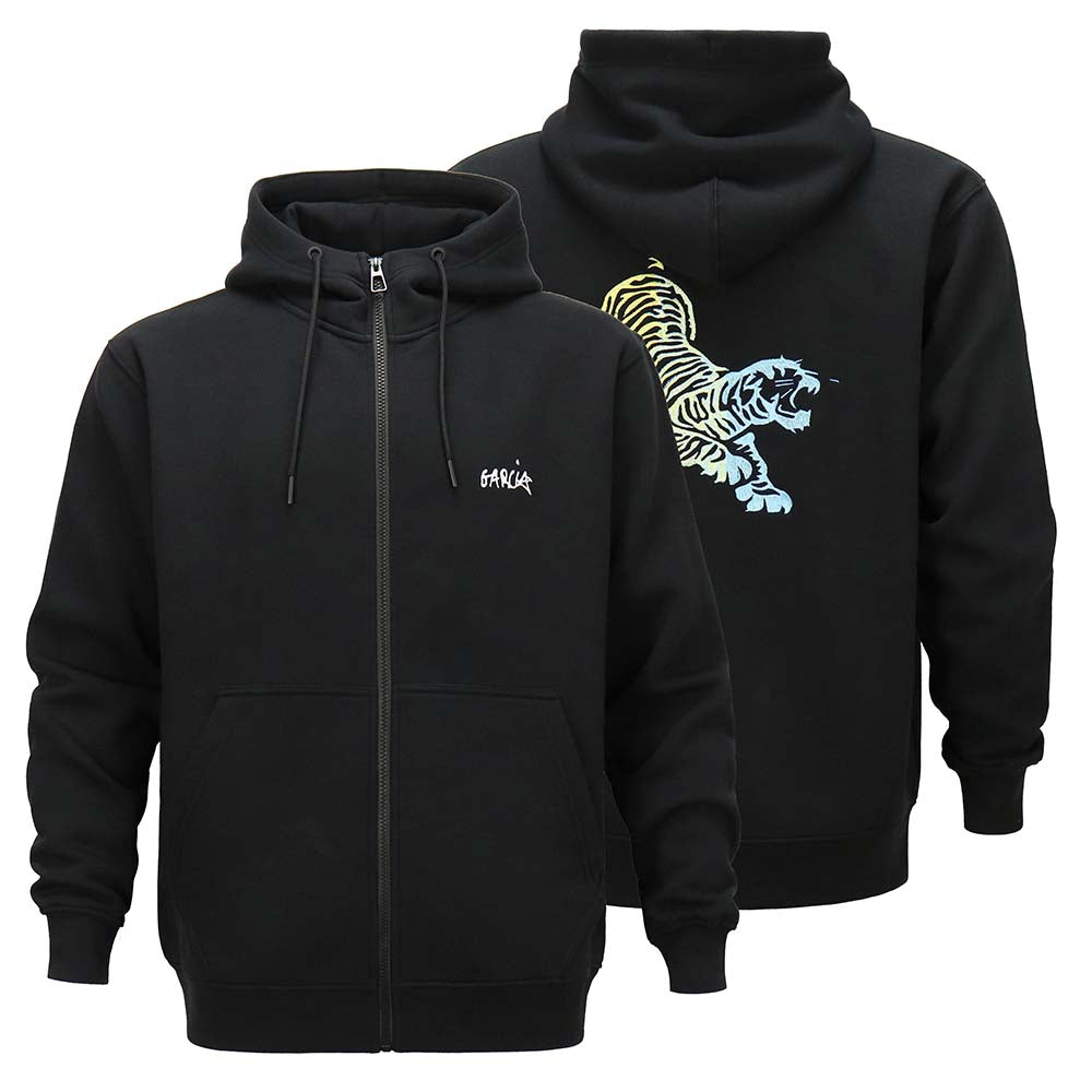 PRE-ORDER Jerry Garcia Zip-Up Hoodie Tiger Teal and Yellow - Section 119