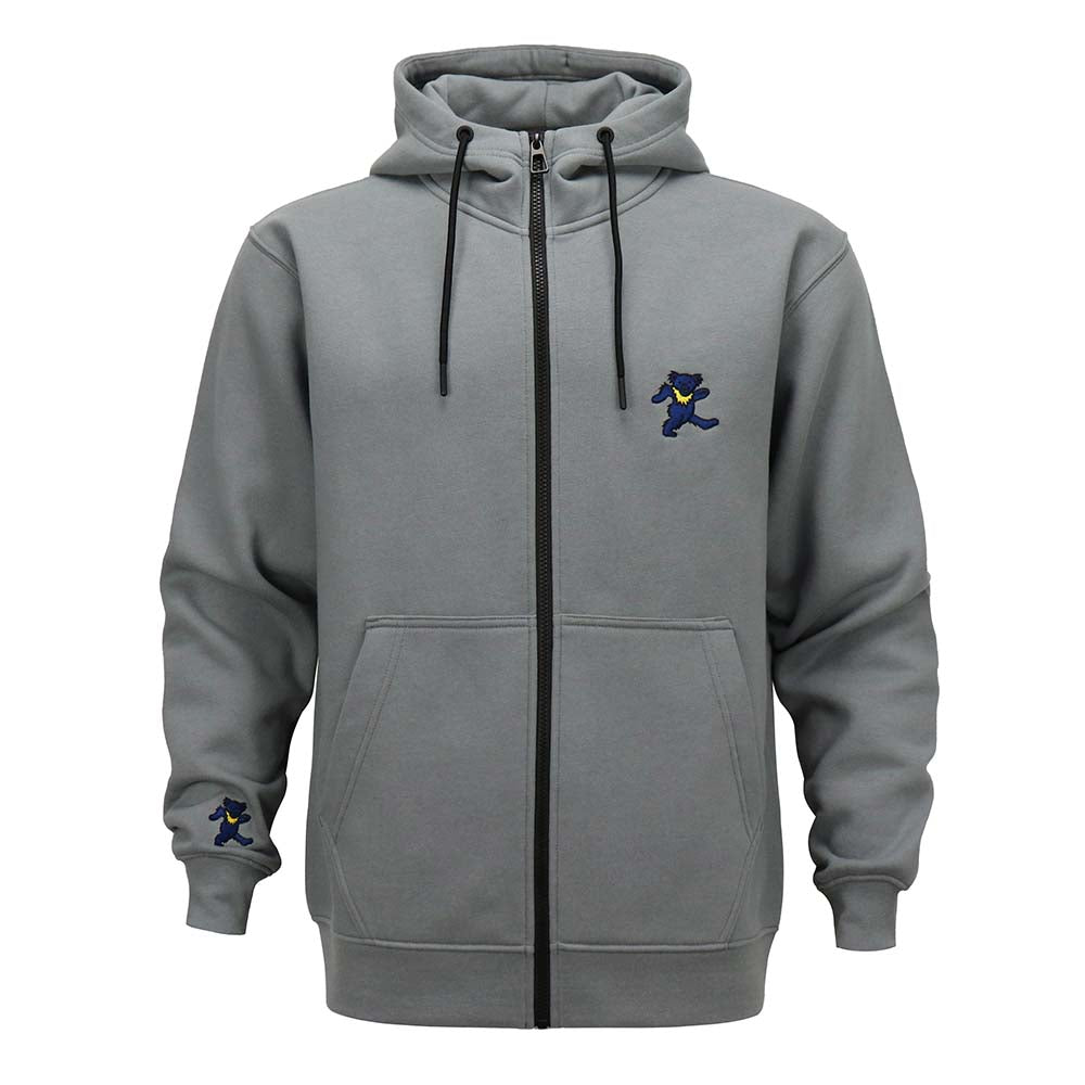 Grateful Dead Blue Bear Zip-Up Hoodie  in Grey - Section 119