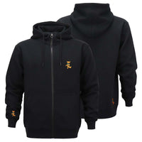 Grateful Dead Orange Bear Zip-Up Hoodie in Black - Section 119