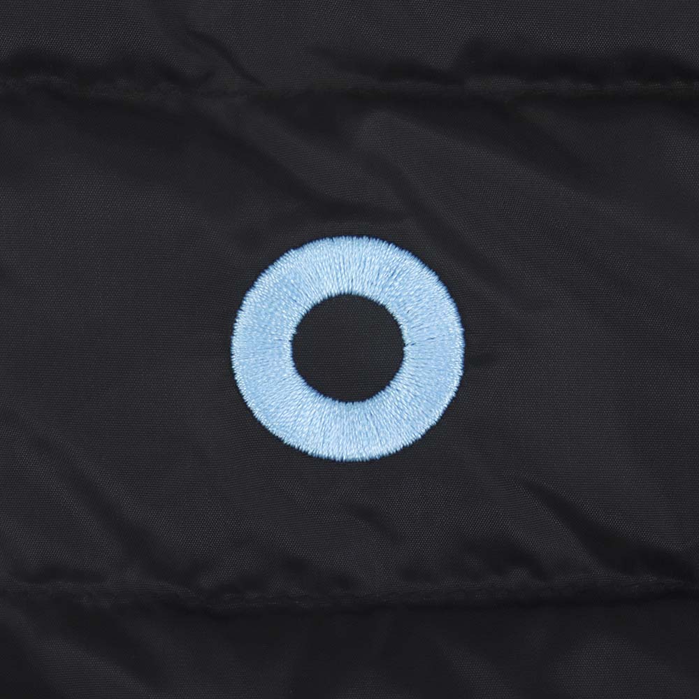 Phish Blue donut Hooded Puffer Vest in Black - Section 119