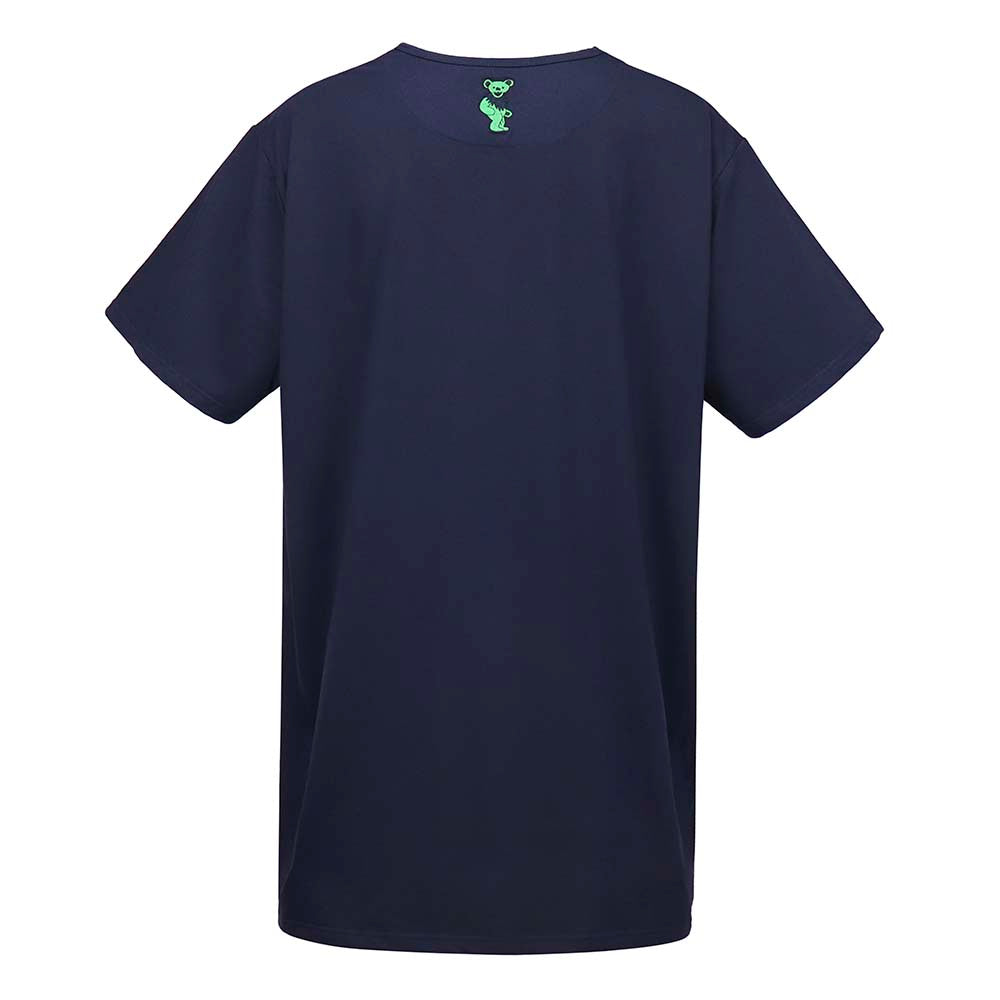 Big and Tall Short Sleeve Henley Navy with Green Bear - Section 119