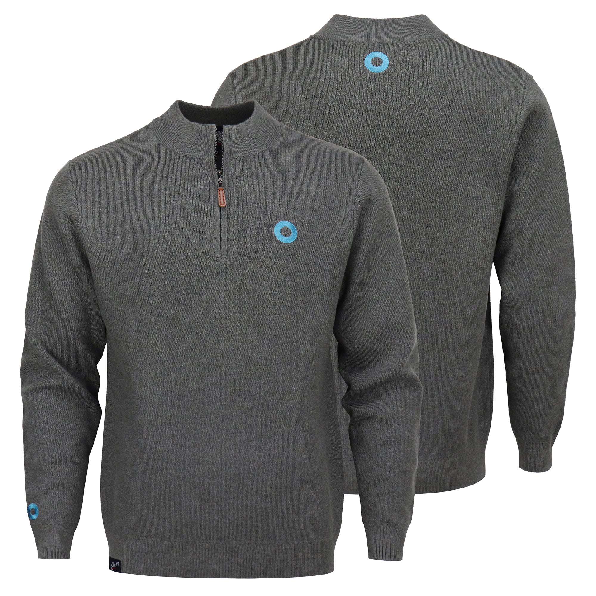 Phish Charcoal Quarter-Zip Sweater w/ Teal Donut - Section 119