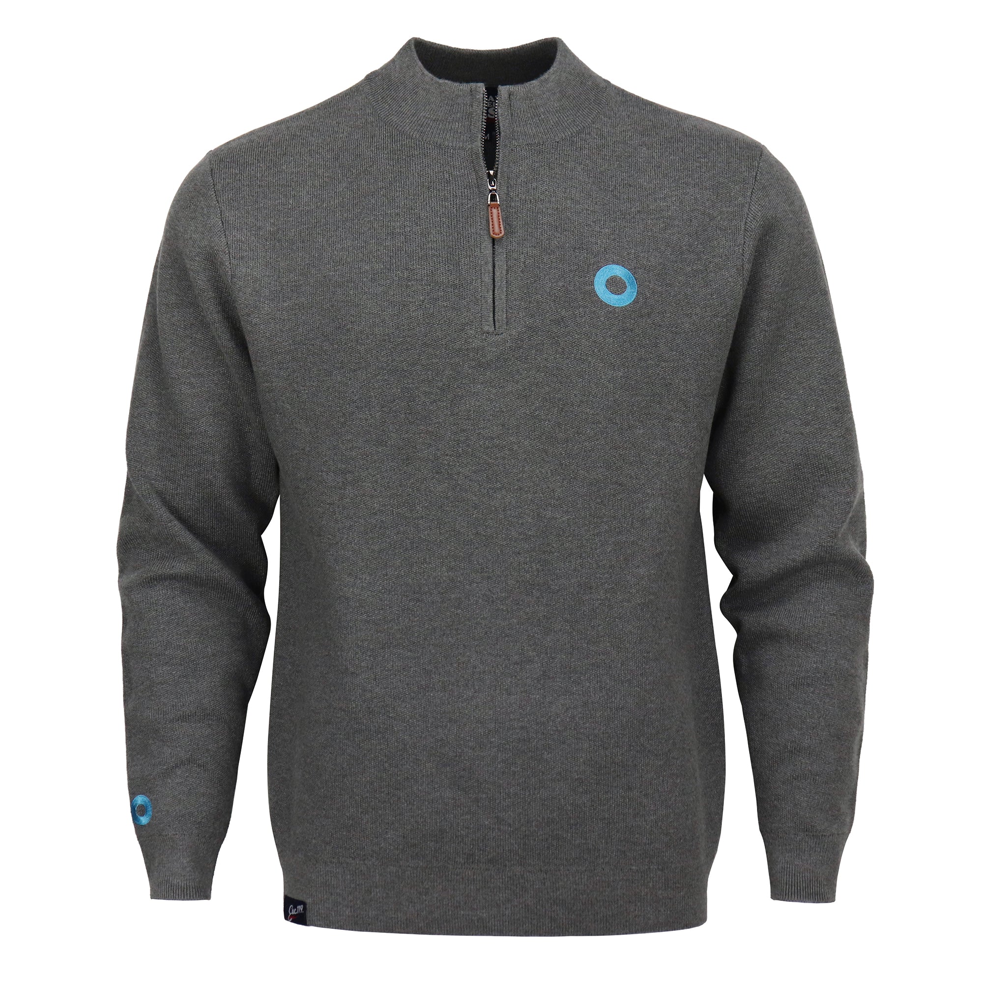 Phish Charcoal Quarter-Zip Sweater w/ Teal Donut - Section 119