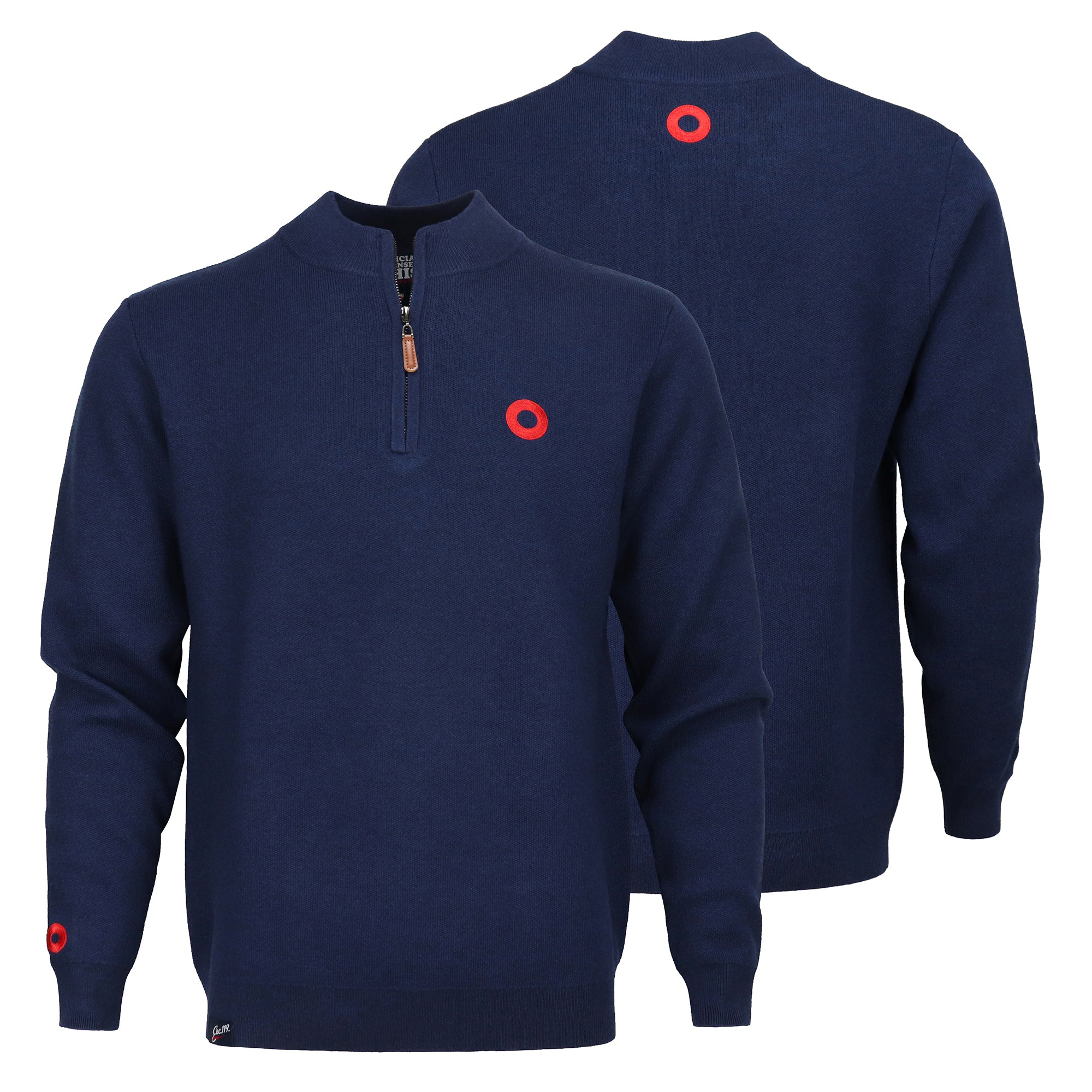 Phish Navy Quarter-Zip Sweater w/ Red Donut - Section 119