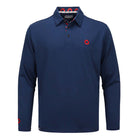 Phish Navy Classic Red Donut Dry Fit Long Sleeve Polo - Section 119