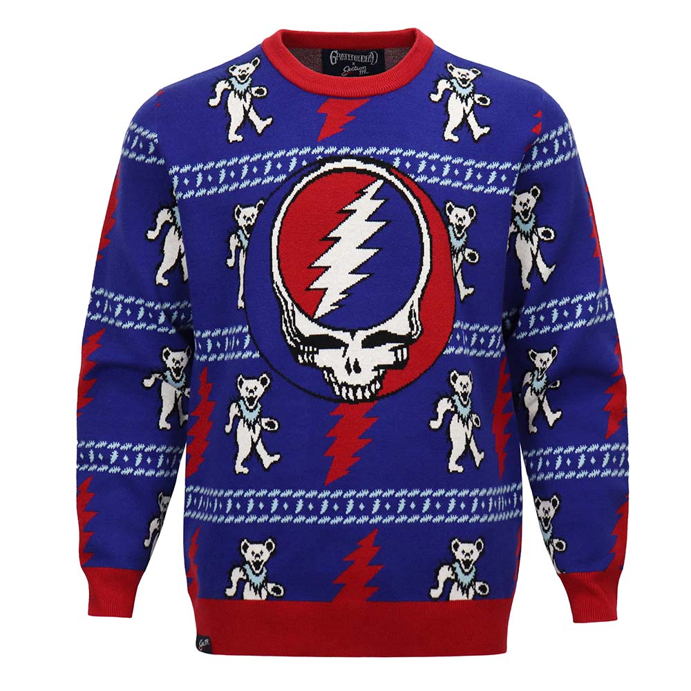 Holiday Grateful Dead Sweater w/  Stealie & Dancing Bears - Section 119
