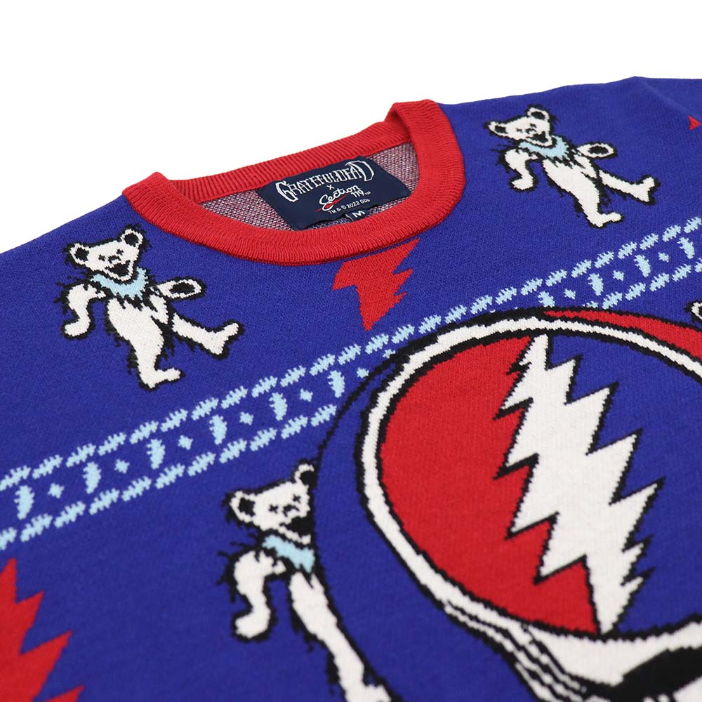 Classic Grateful Dead Dancing Bears Ugly Christmas Sweater 