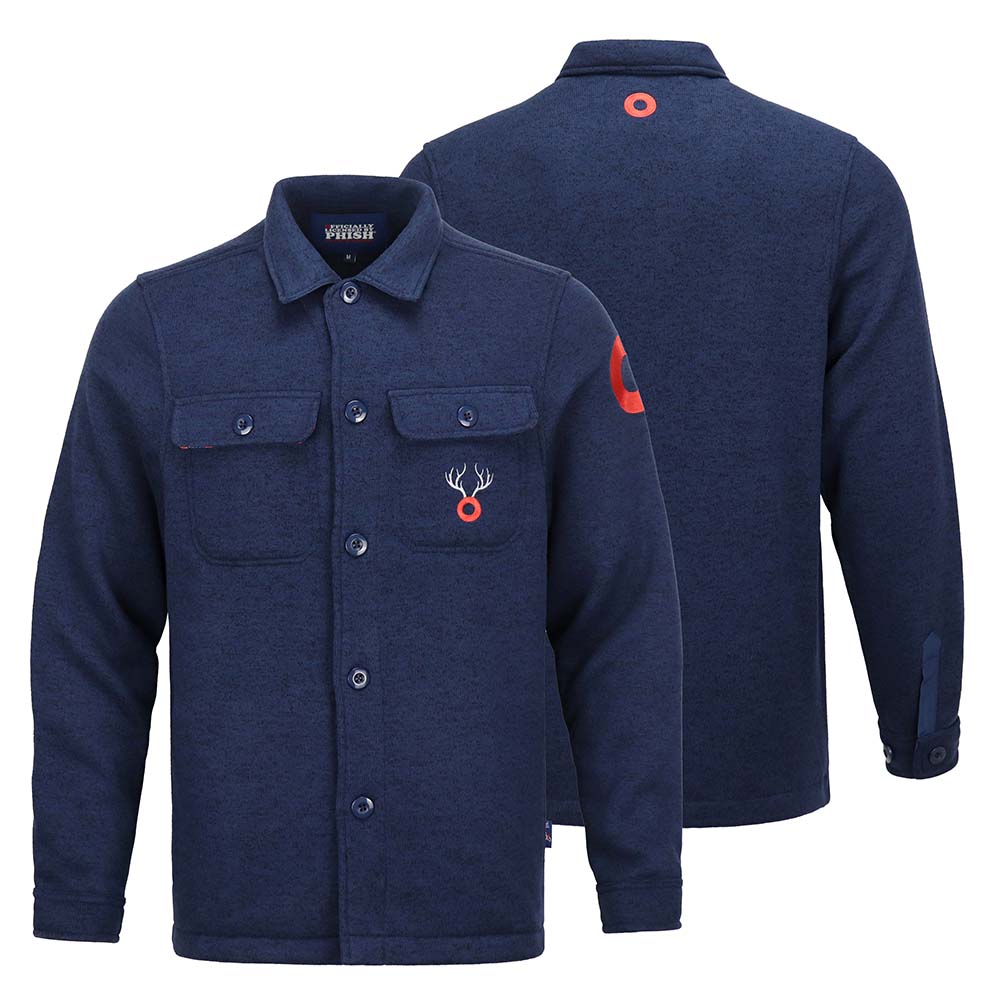 Phish Antler Premium Heavyweight Navy Button Down Jacket - Section 119