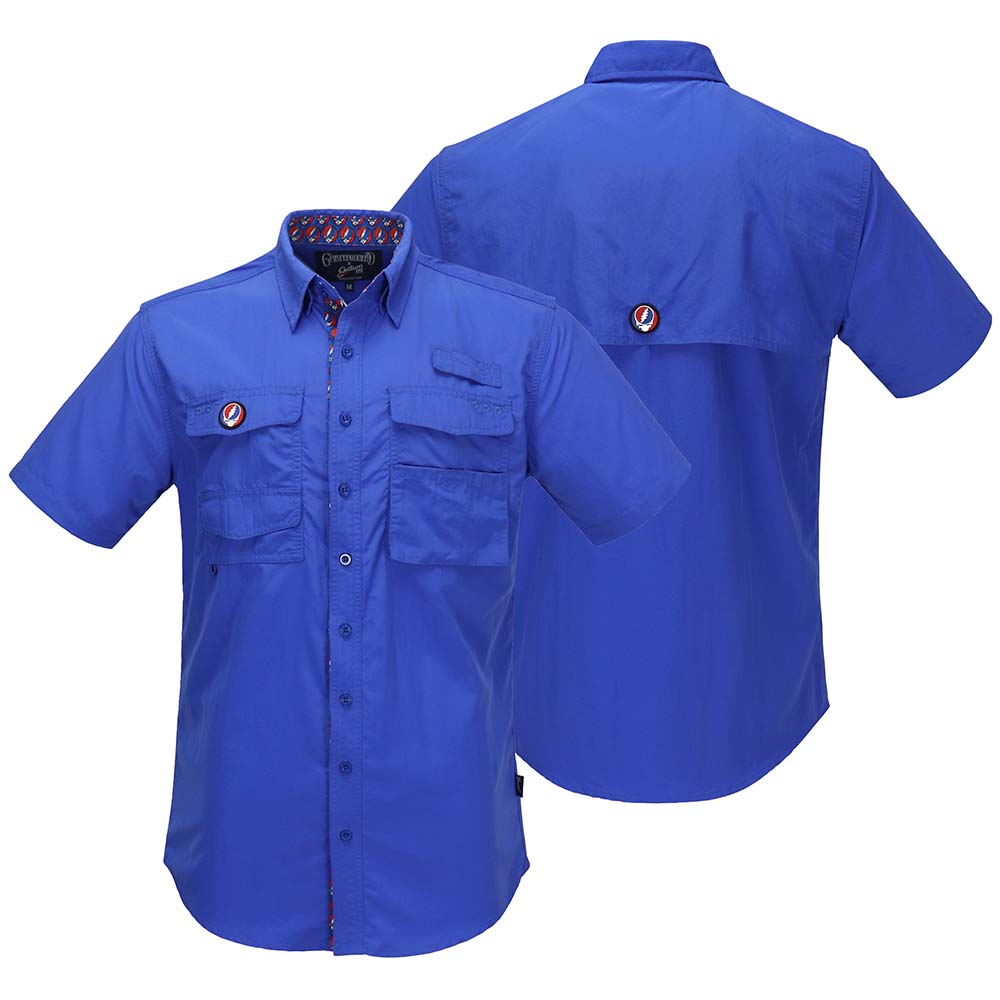 Grateful Dead Outdoor Shirt Royal Stealie UPF50 - Section119, S