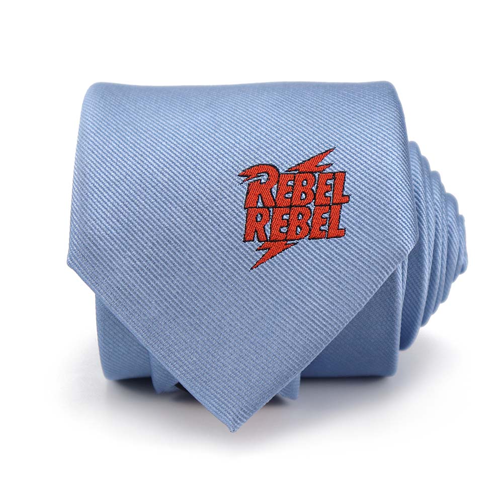 David Bowie Light Blue Rebel Rebel Tie - Section 119