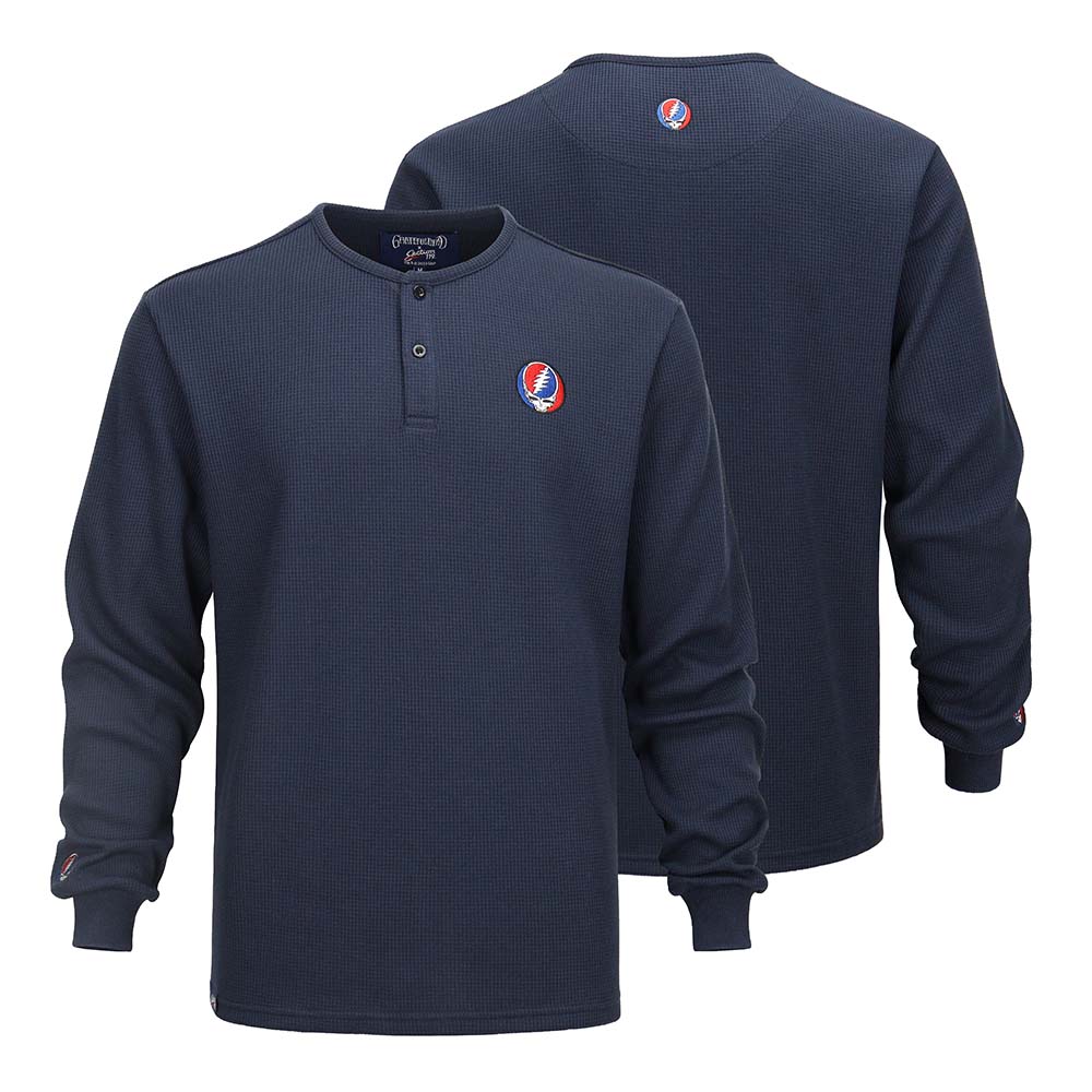 Grateful Dead Henley Stealie on Navy - Section 119