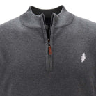 Grateful Dead Grey Bolt Quarter-Zip Sweater - Section 119