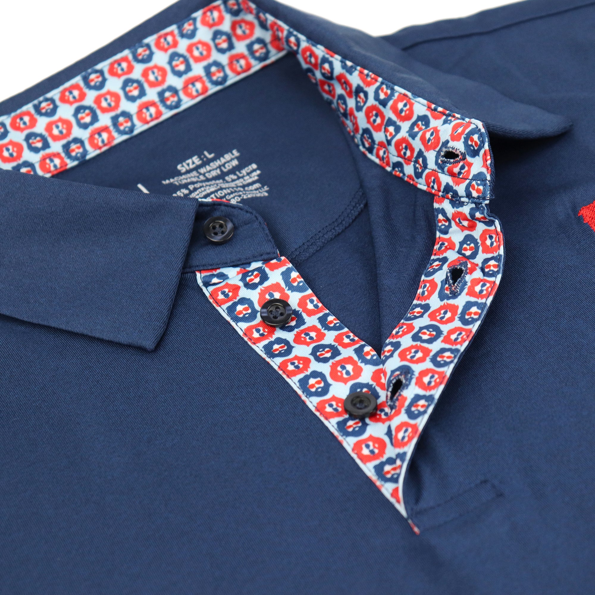 Jerry Garcia Navy Face Dry Fit Polo - Section 119