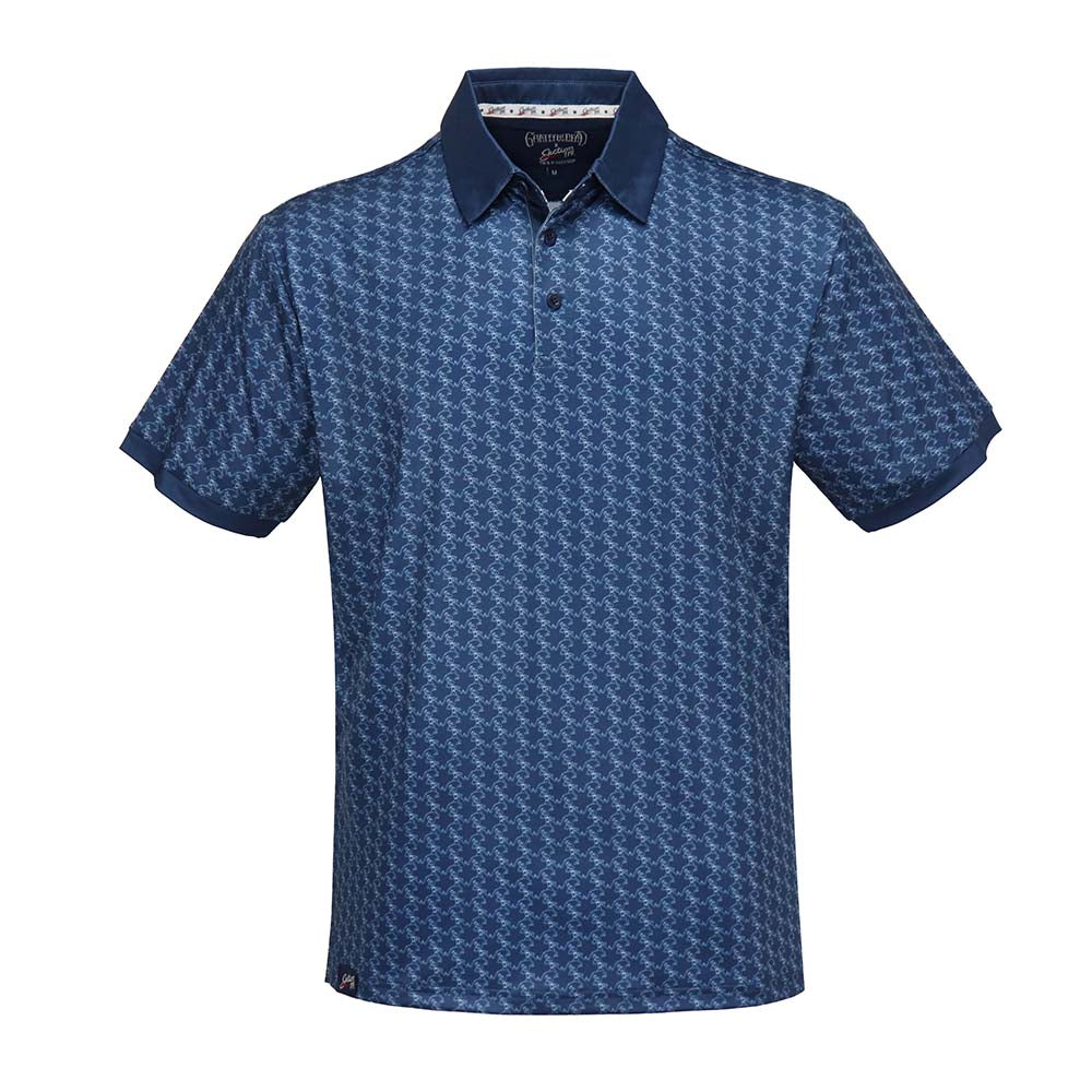 Grateful Dead Performance Polo Navy with Skeletons - Section 119