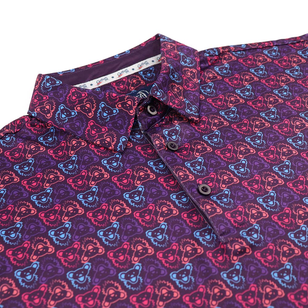 Grateful Dead Performance Polo Purple Bears - Section 119